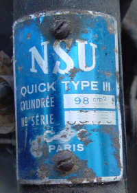 Typeplaatje Franse Quick